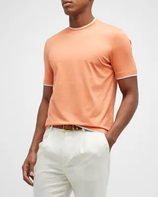 Men's Crewneck T-Shirt with Tipping