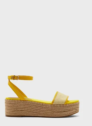 Woven Platform Wedge Sandals