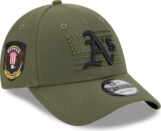 Men's New Era Green Oakland Athletics 2023 Armed Forces Day 9FORTY Adjustable Hat