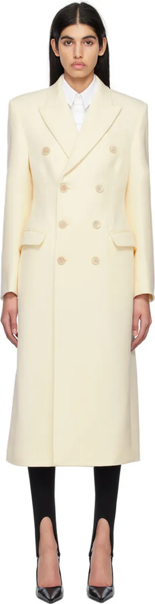 WARDROBE.NYC Off-White Double-Breasted Coat