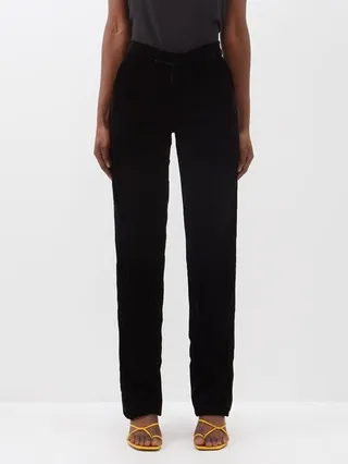 Tosca Velvet Straight-leg Trousers