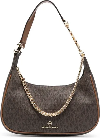Monogram Chain-Trim Shoulder Bag