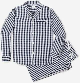 Petite Plume™ men's flannel pajama set in gingham