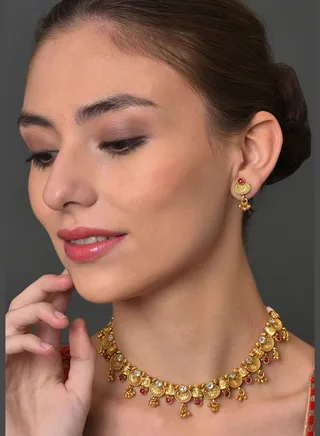 Meenakari Gold Plated Necklace Set