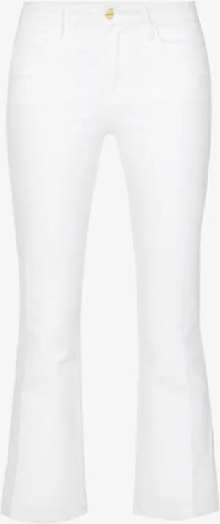 Womens Blanc Le Crop Mini Boot Boot-cut Mid-rise Jeans