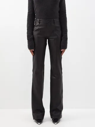 Gaston Leather Straight-leg Trousers