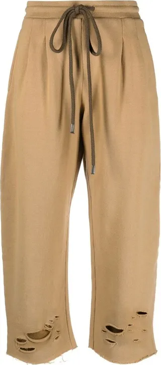 Distressed Cropped Trousers