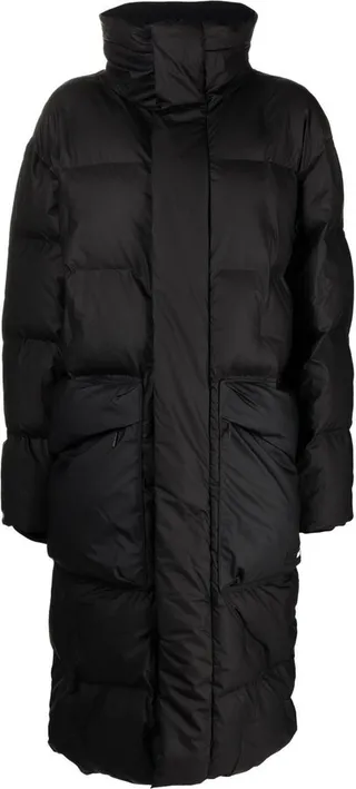 Block quilted puffer coat