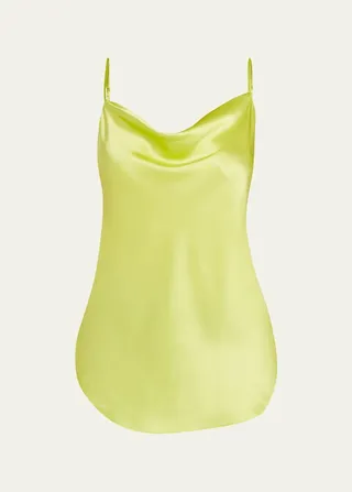 Marta Cowl-Neck Silk Camisole