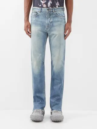 Distressed Slim-leg Jeans