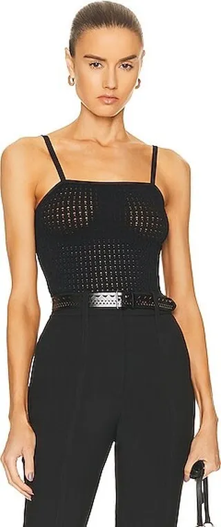ALAÏA Vienne Bodysuit in Black