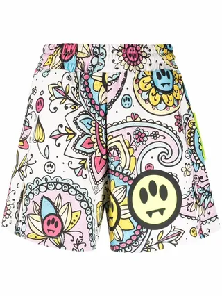Logo-Print Cotton Shorts