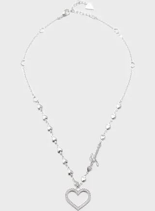 Heart Frame Charm Necklace