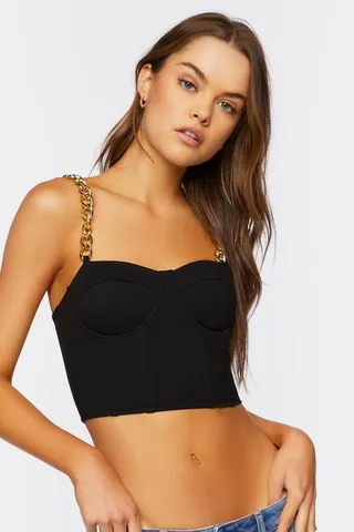 Chain-Strap Bustier Cami