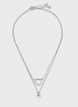 Stainless Steel With Crystal Necklace