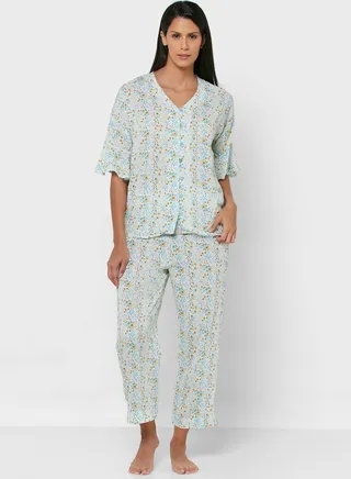 Printed Top & Pyjama Set