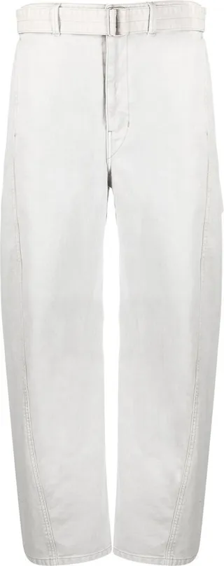 Belted Straight-Leg Trousers