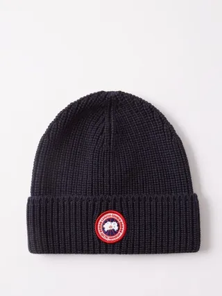 Arctic Disc Toque Ribbed Wool Beanie Hat