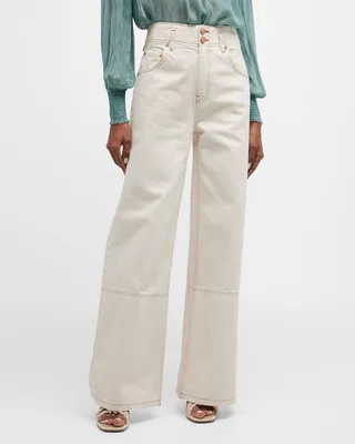 Margot High-Rise Wide-Leg Denim Jeans