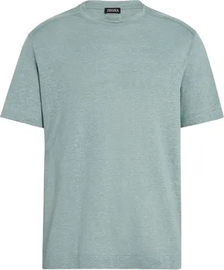 linen short-sleeve T-shirt