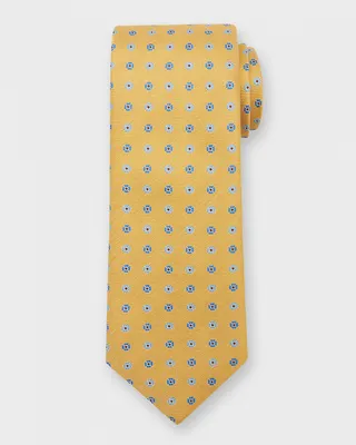 Men's Micro-Medallion Silk Tie