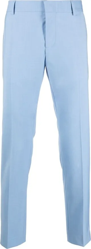 Straight-Leg Pressed-Crease Trousers