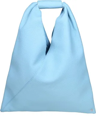 Japanese Handbag In Light Blue Leather