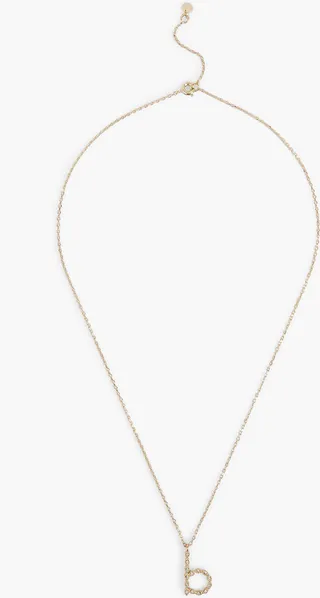 Gold-tone crystal necklace
