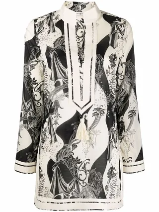 Mix-Print Cotton Tunic