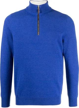 Half-Zip Front Cashmere Jumper