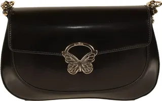 Butterfly Logo Flap Shoulder Bag