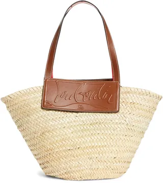 Loubishore Logo Straw Tote