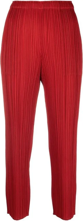 Plissé Cropped Trousers