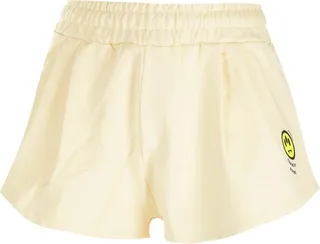 Barrow Logo Printed Pleated Shorts