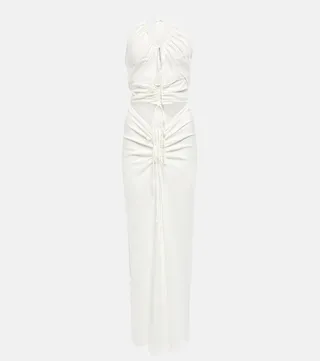Cutout halterneck maxi dress