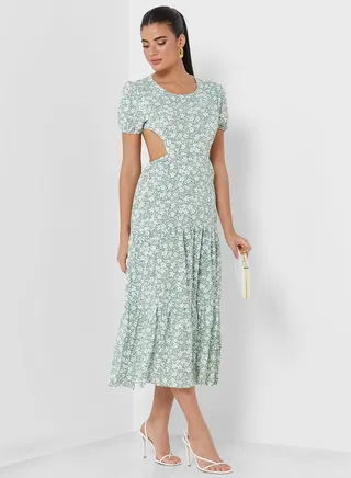 Printed Tiered Dress