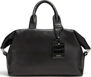 Alligator-Leather Holdall Bag