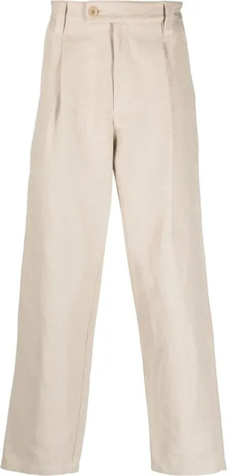 Cropped Straight-Leg Trousers