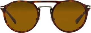 Persol Round Frame Double-Bridge Sunglasses