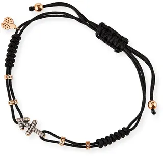18k Pink Gold Diamond Sagittarius Pull-Cord Bracelet