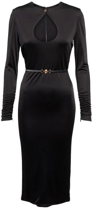 Belted midi dress