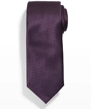 Men's Silk Allover Logo Tie