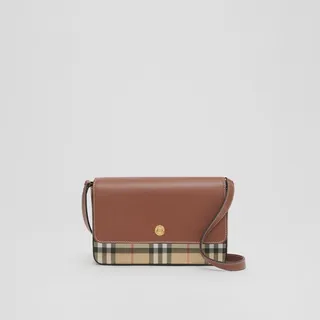 Burberry Check and Leather Hampshire Bag