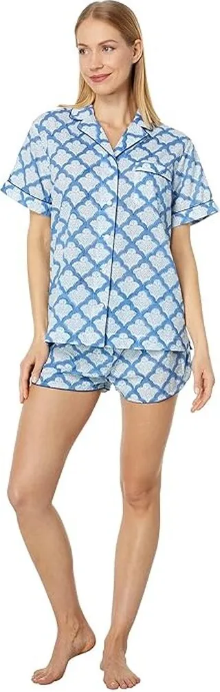 Roller Rabbit Jemina Lulu Shorts Set (Blue) Girl's Pajama Sets