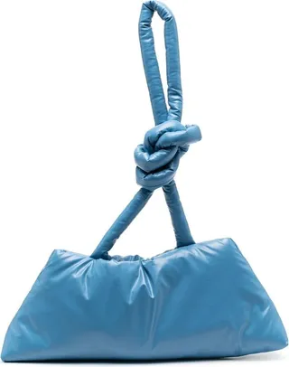 Tie-Handle Padded Shoulder Bag