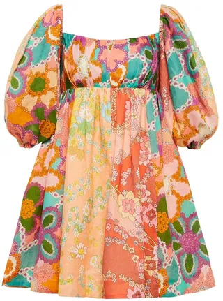 Lola floral linen minidress