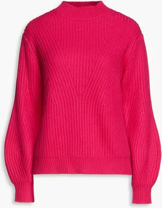 Ribbed wool and cashmere-blend sweater