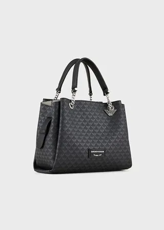 All-over eagle handbag with eagle charm