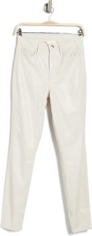 High Waist Faux Leather Skinny Fit Pants