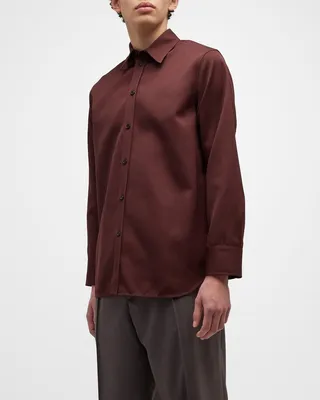 Men's Wool Collared Shirt